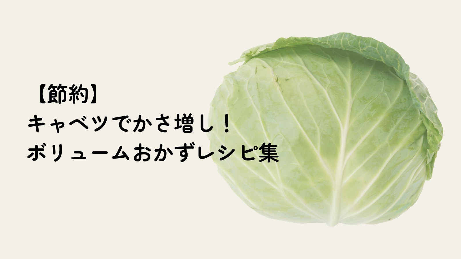 キャベツでかさ増し！節約ボリュームおかずレシピ集